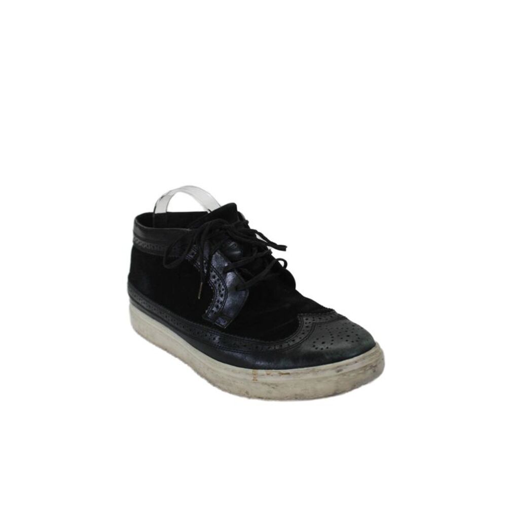 Paul Smith Jeans Mens Suede Lace-Up Sneakers Black Size 9